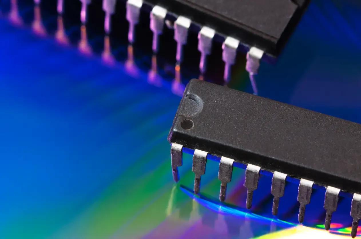 generic chip over fluorescent background